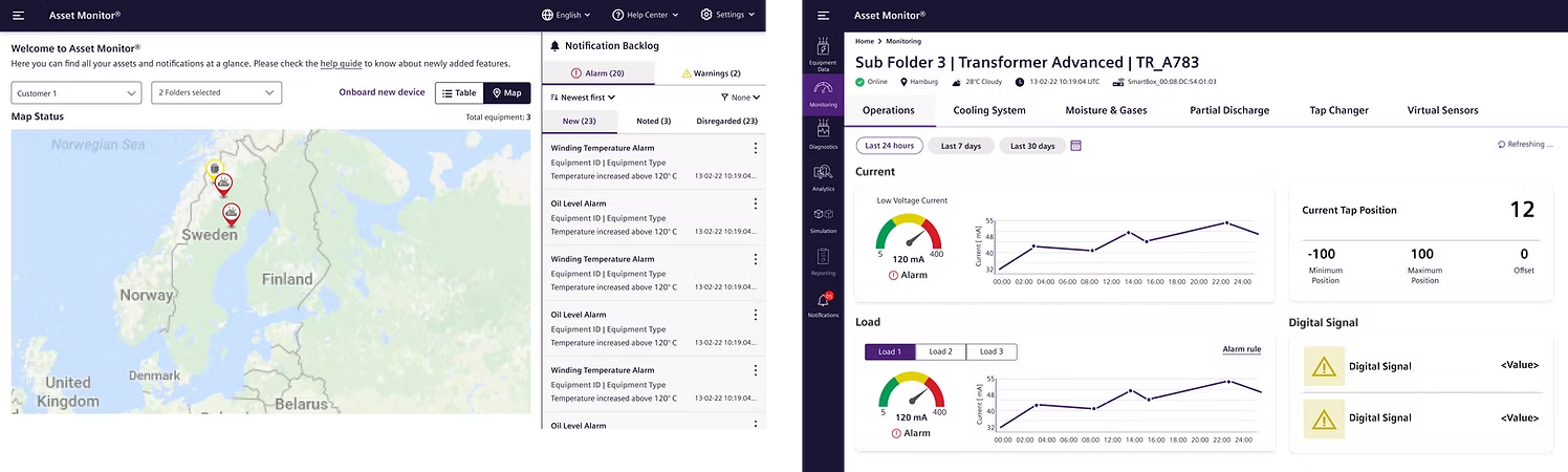 Energy Asset Monitoring Platform interface